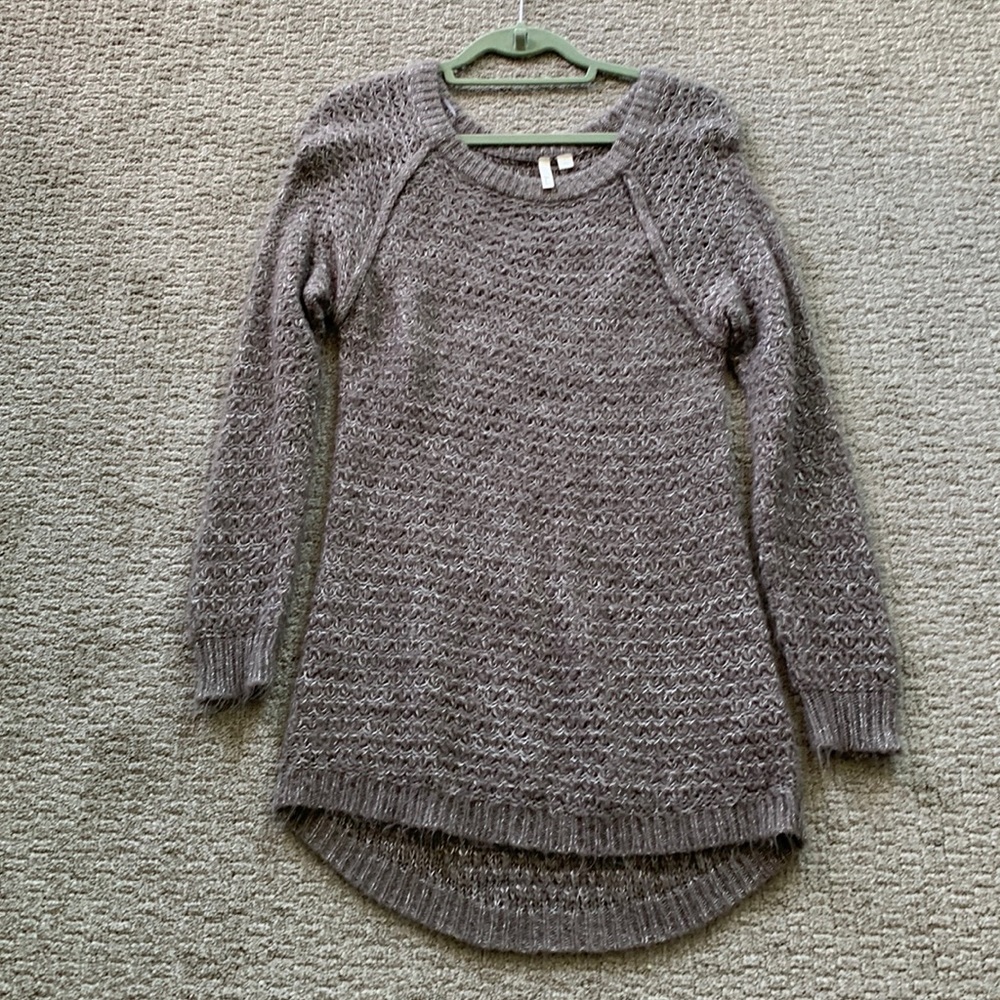 Frenchi open knit long sleeve sweater
